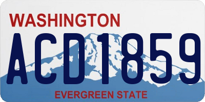 WA license plate ACD1859