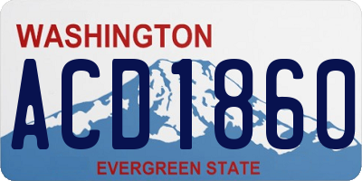 WA license plate ACD1860