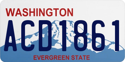 WA license plate ACD1861