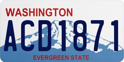 WA license plate ACD1871