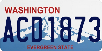 WA license plate ACD1873