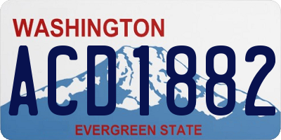 WA license plate ACD1882