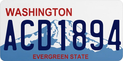 WA license plate ACD1894