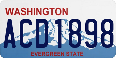WA license plate ACD1898