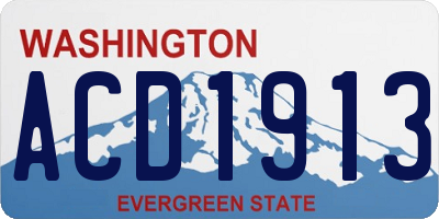 WA license plate ACD1913