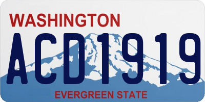 WA license plate ACD1919