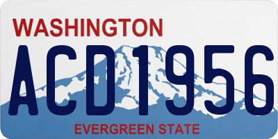 WA license plate ACD1956