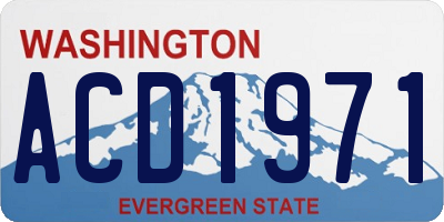 WA license plate ACD1971