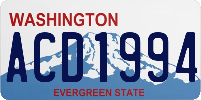 WA license plate ACD1994