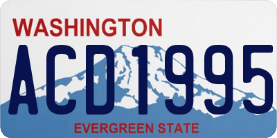 WA license plate ACD1995