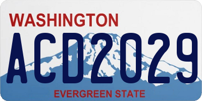 WA license plate ACD2029