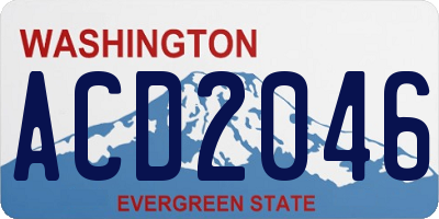WA license plate ACD2046