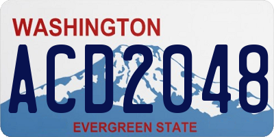 WA license plate ACD2048