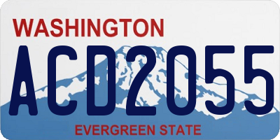 WA license plate ACD2055