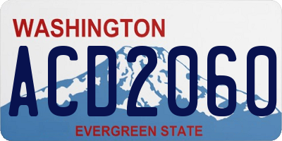 WA license plate ACD2060