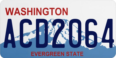 WA license plate ACD2064