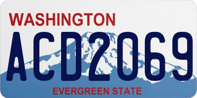 WA license plate ACD2069
