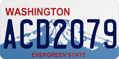 WA license plate ACD2079