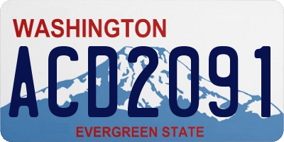 WA license plate ACD2091