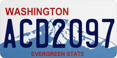 WA license plate ACD2097