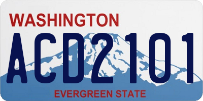 WA license plate ACD2101
