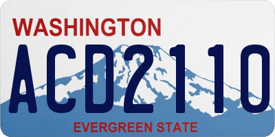 WA license plate ACD2110