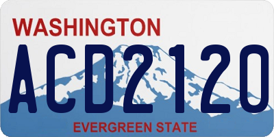WA license plate ACD2120