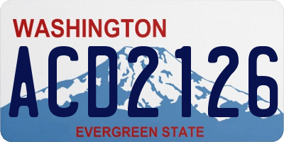 WA license plate ACD2126