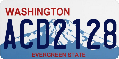 WA license plate ACD2128