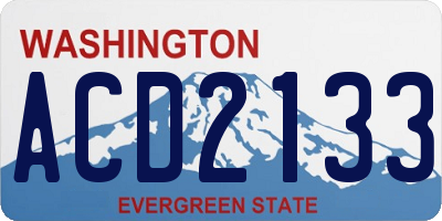 WA license plate ACD2133