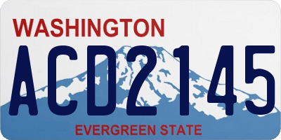 WA license plate ACD2145