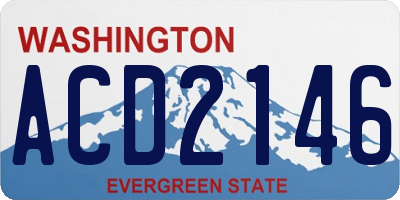 WA license plate ACD2146