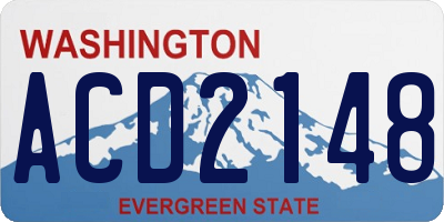 WA license plate ACD2148