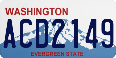 WA license plate ACD2149