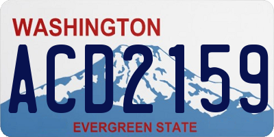 WA license plate ACD2159