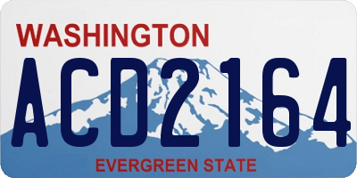 WA license plate ACD2164