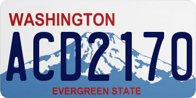 WA license plate ACD2170