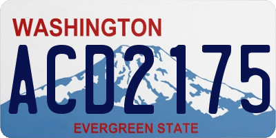 WA license plate ACD2175