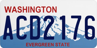 WA license plate ACD2176