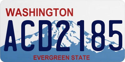 WA license plate ACD2185