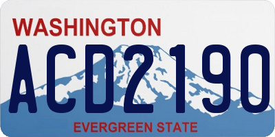 WA license plate ACD2190