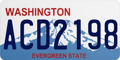 WA license plate ACD2198