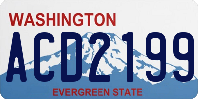 WA license plate ACD2199