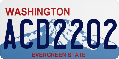 WA license plate ACD2202