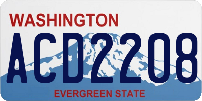 WA license plate ACD2208