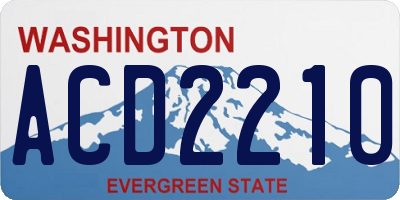WA license plate ACD2210