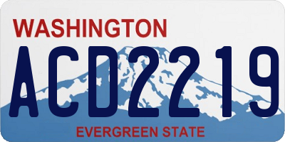 WA license plate ACD2219