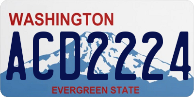 WA license plate ACD2224