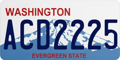 WA license plate ACD2225