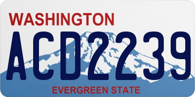 WA license plate ACD2239